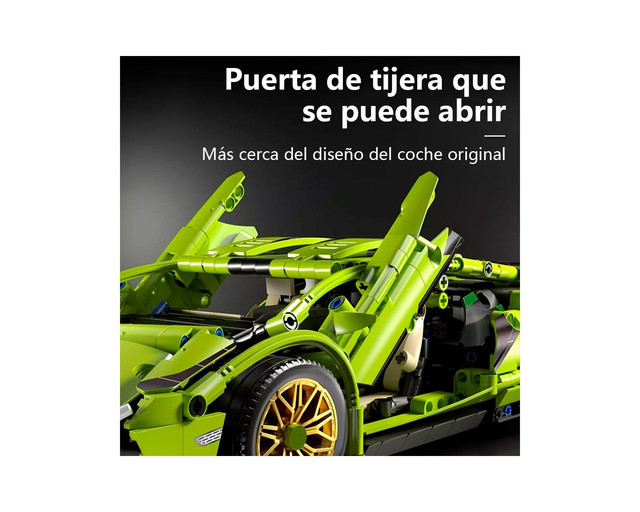 Foto 4 pulgar | Bloques Construcción Coche Carrera Verde1299pc