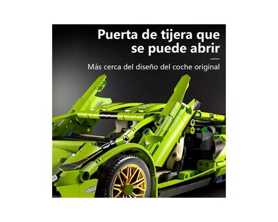 Foto 3 | Bloques Construcción Coche Carrera Verde1299pc