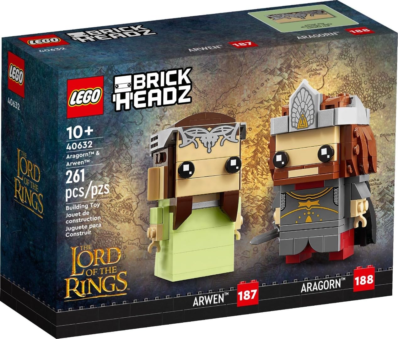 Foto 2 pulgar | Lego Brickheadz Aragorn & Arwen (40632) El Señor De Los Anillos - Venta Internacional.