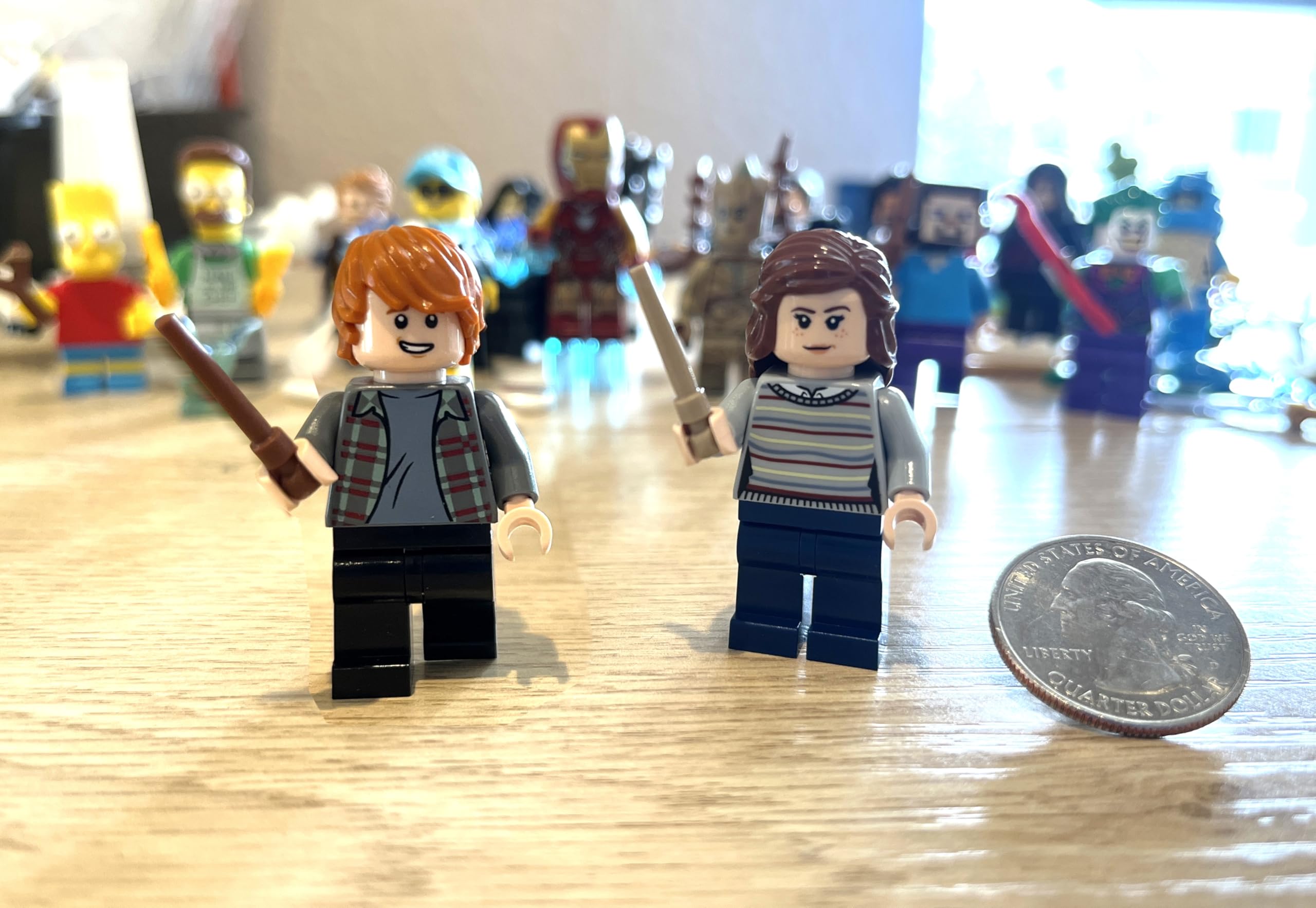 Foto 4 pulgar | Combo De Minifiguras Lego Harry Potter Hermione Ron Con Varitas - Venta Internacional.