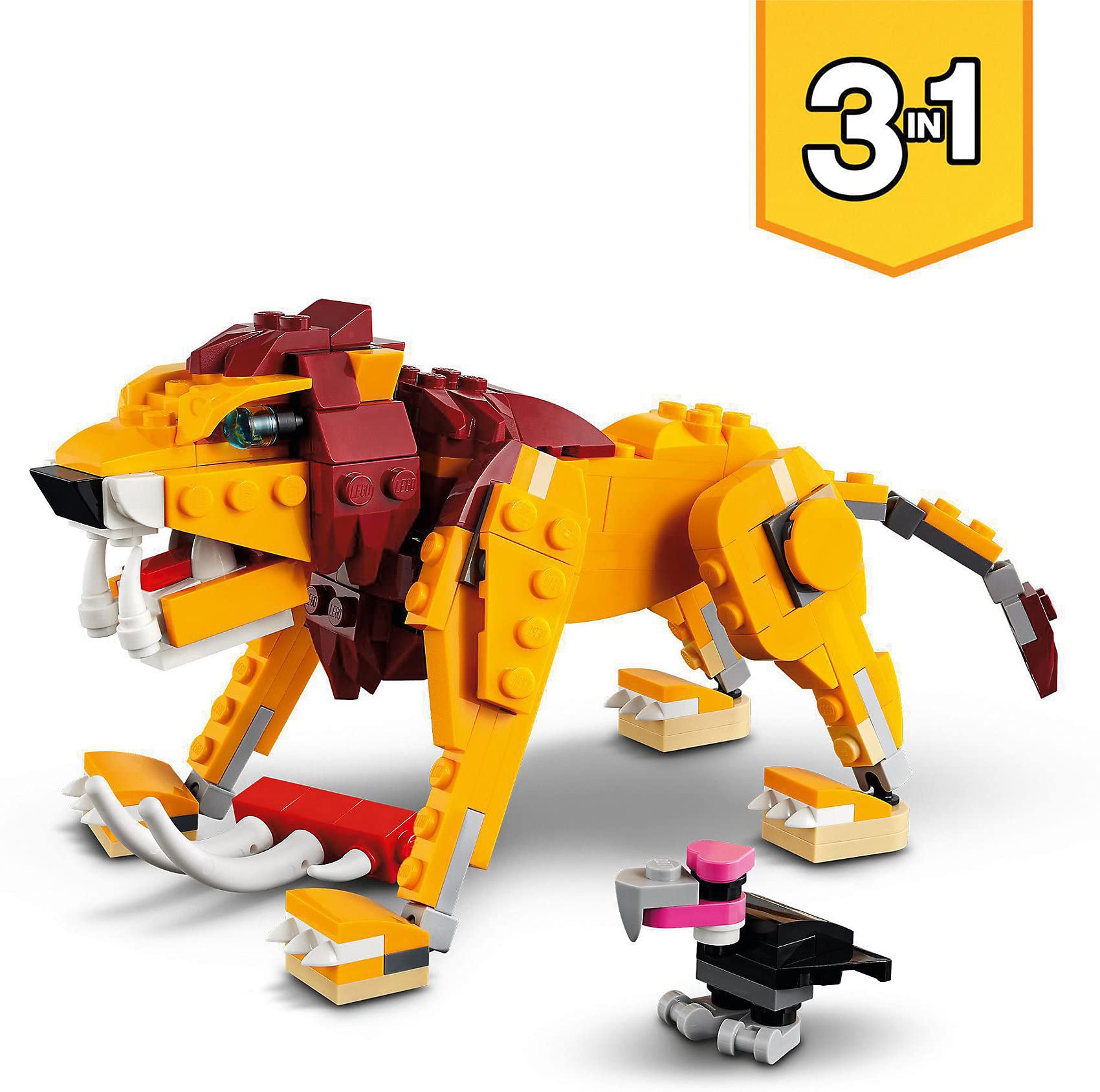 Foto 4 pulgar | Juguete Lego Creator 3 En 1: León Salvaje, Avestruz Y Jabalí, 224 Piezas - Venta Internacional.