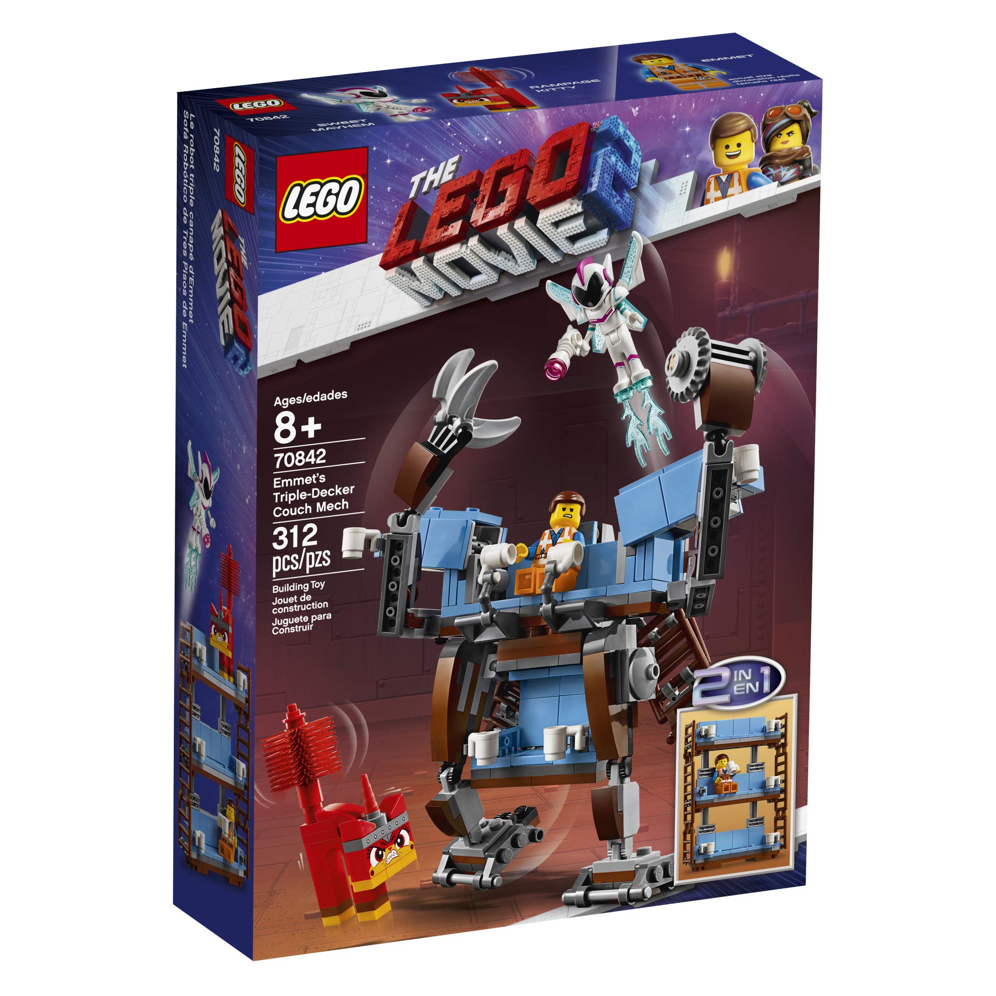 Foto 5 pulgar | Toy Lego The Lego Movie 2 El Robot De Sofá De Tres Pisos De Emmet - Venta Internacional.