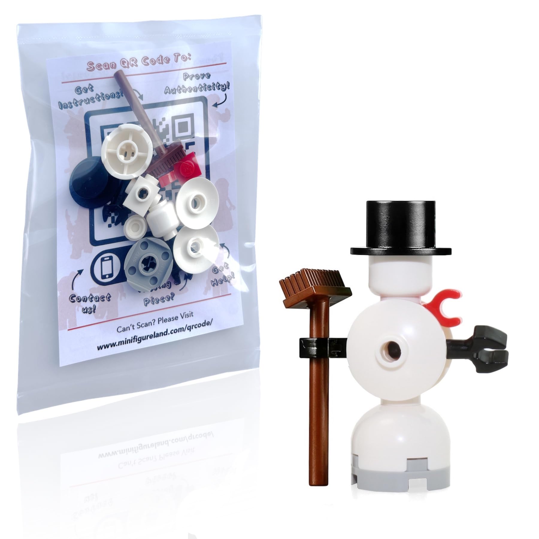 Foto 2 pulgar | Minifigura Navideña De Juguete Lego, Muñeco De Nieve, Con Escoba Y Sombrero De Copa - Venta Internacional.