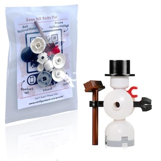 Foto 1 | Minifigura Navideña De Juguete Lego, Muñeco De Nieve, Con Escoba Y Sombrero De Copa - Venta Internacional.