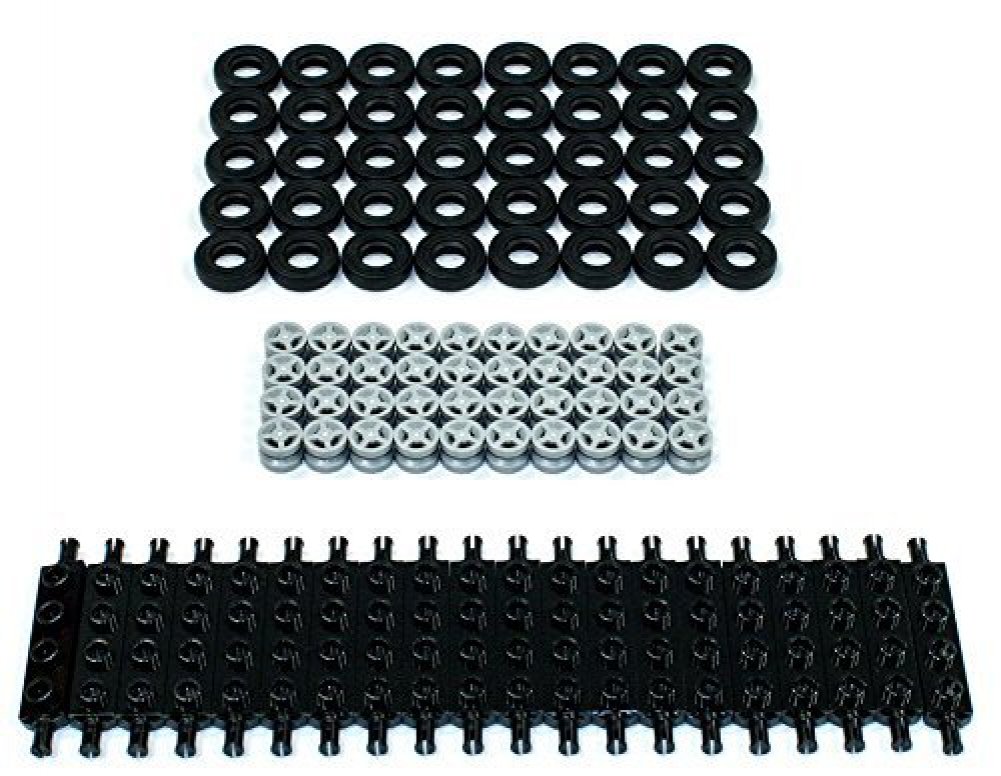 Foto 1 | Lote A Granel De Neumáticos, Ruedas Y Ejes Largos, 100 Piezas En Total Lego - Venta Internacional.
