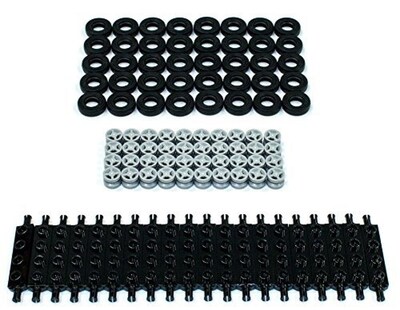 Foto 1 | Lote A Granel De Neumáticos, Ruedas Y Ejes Largos, 100 Piezas En Total Lego - Venta Internacional.