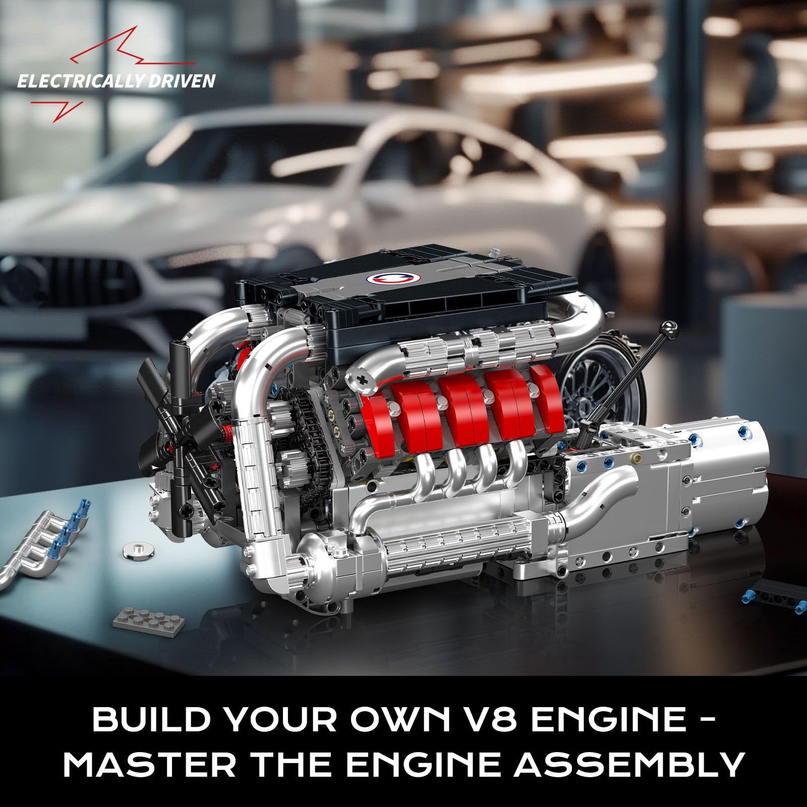 Foto 2 | Kit De Bloques De Construcción Mould King 10203, Motor V8, Modelo 1169 Unidades - Venta Internacional.