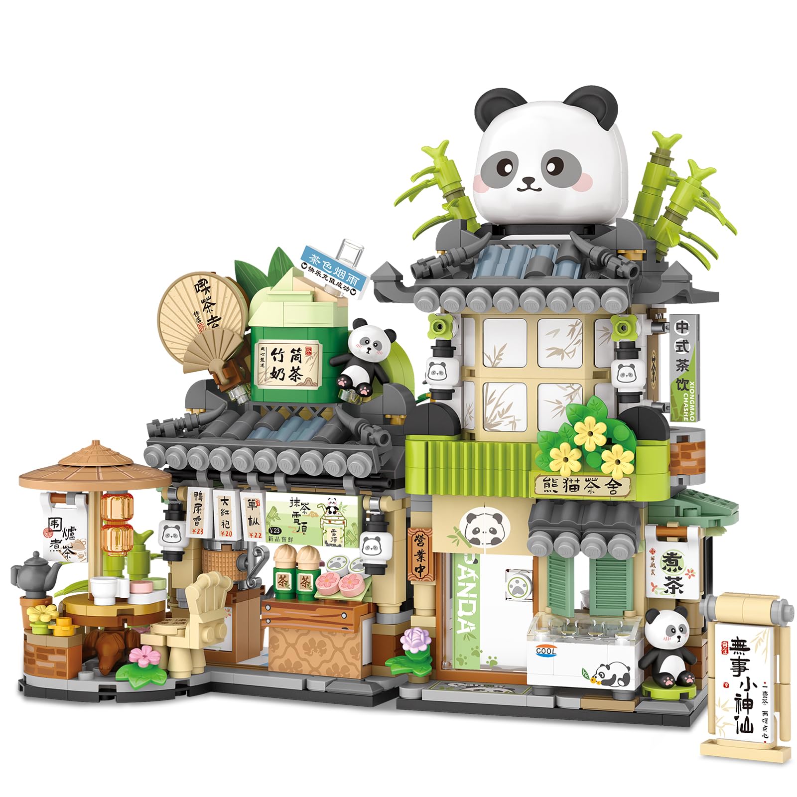 Foto 1 | Bloques De Construcción Street View Tea Shop Mini Panda 860 Piezas - Venta Internacional.
