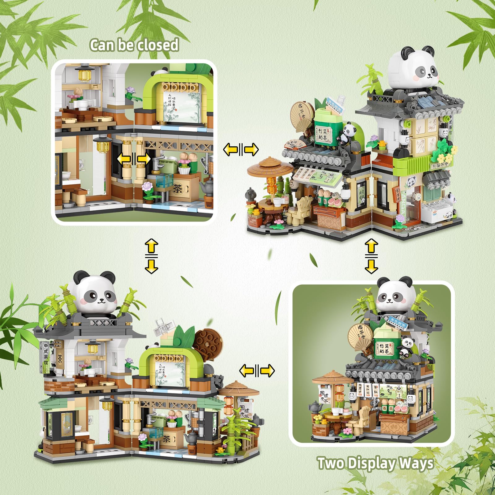Foto 4 pulgar | Bloques De Construcción Street View Tea Shop Mini Panda 860 Piezas - Venta Internacional.