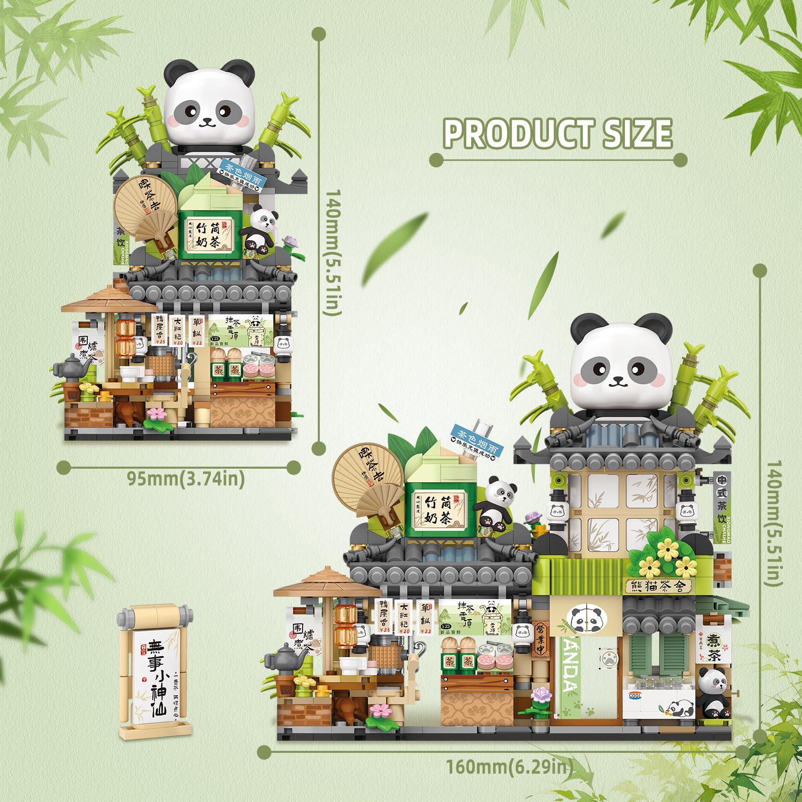 Foto 5 pulgar | Bloques De Construcción Street View Tea Shop Mini Panda 860 Piezas - Venta Internacional.