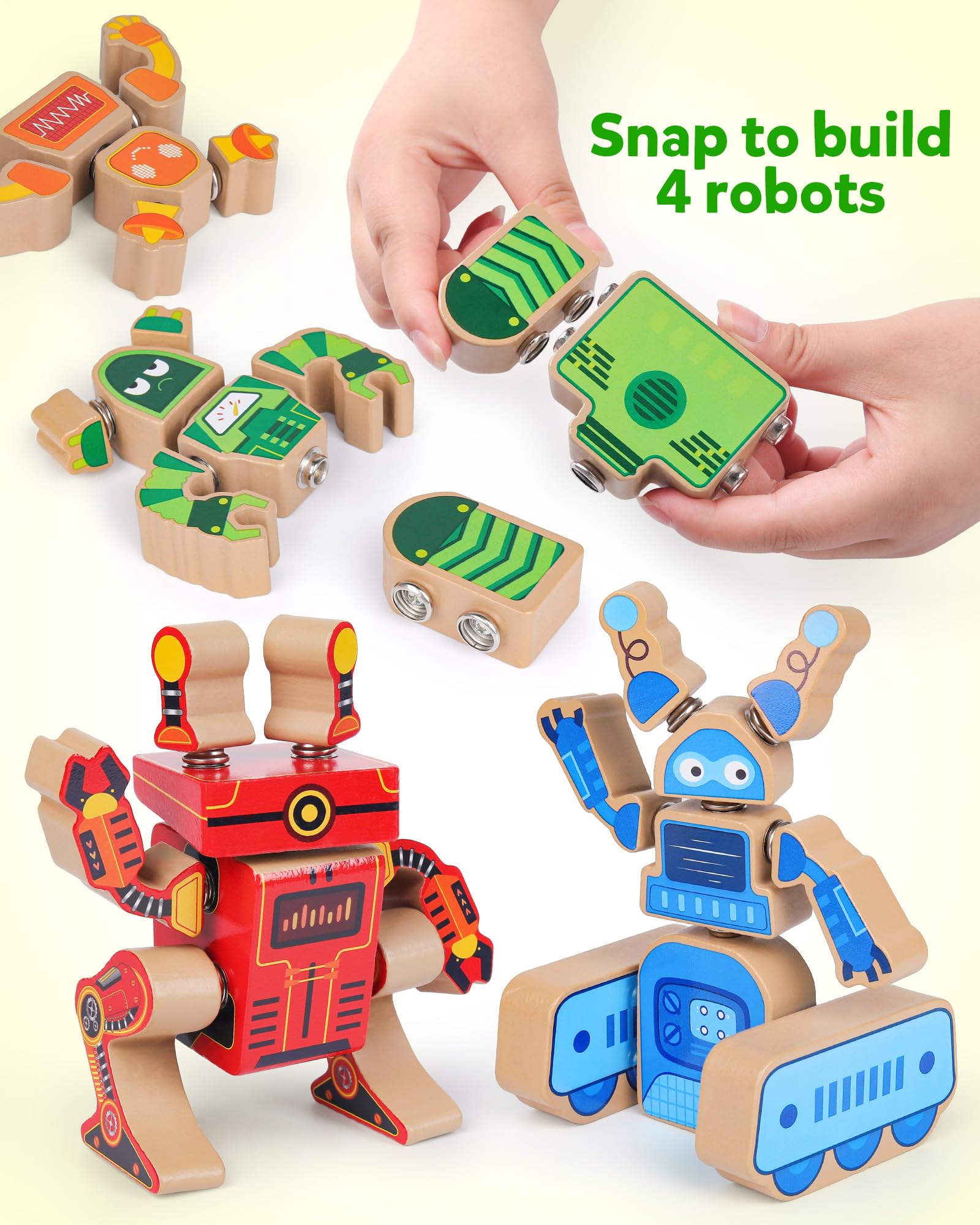 Foto 3 pulgar | Robot De Construcción Toy Coogam Fine Motor Blocks Para Niños De 3 A 5 Años - Venta Internacional.