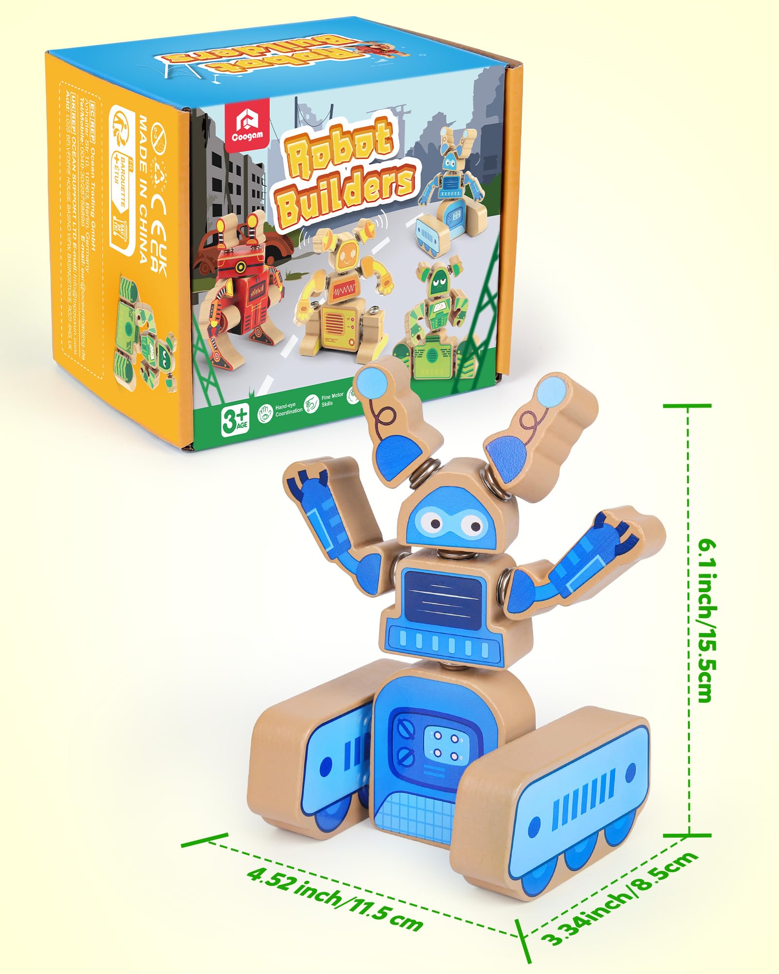 Foto 8 pulgar | Robot De Construcción Toy Coogam Fine Motor Blocks Para Niños De 3 A 5 Años - Venta Internacional.