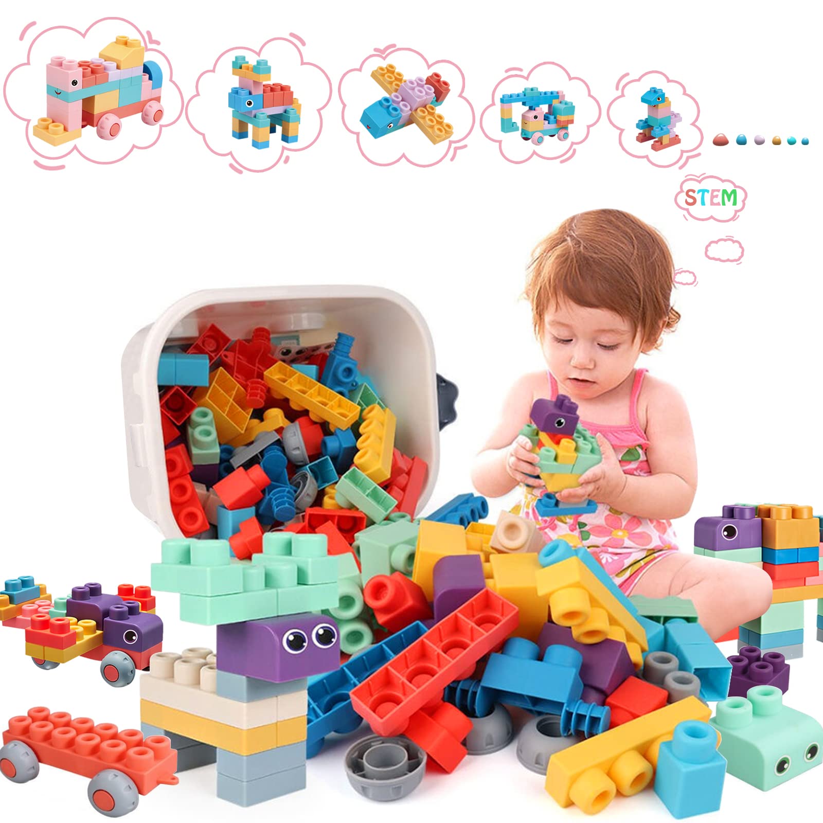Foto 2 pulgar | Set De Bloques De Construcción Chenxuanbro Stem Para Niños De 18 A 6 Años Con Bloques Grandes - Venta Internacional.