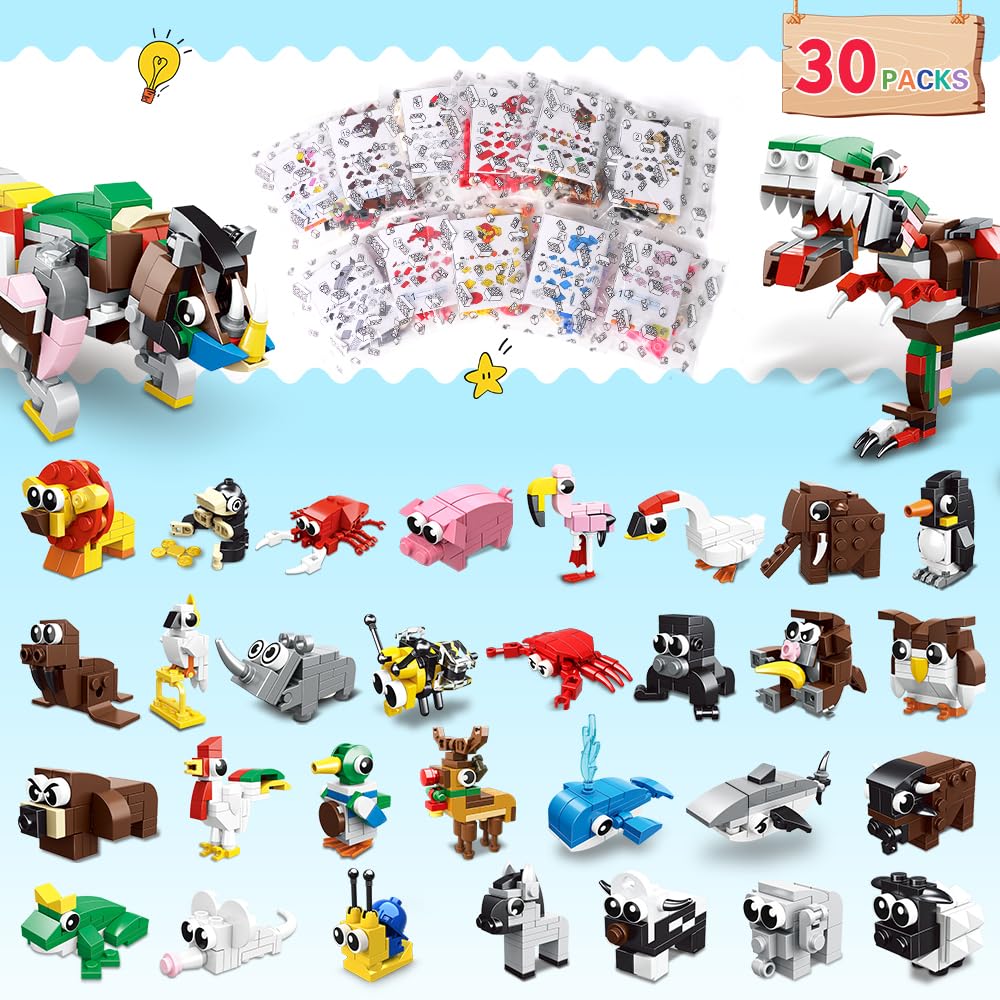 Foto 3 pulgar | Juego De Bloques De Construcción Hogokids, 30 Paquetes De Obsequios Para Fiestas De Más De 6 Años - Venta Internacion