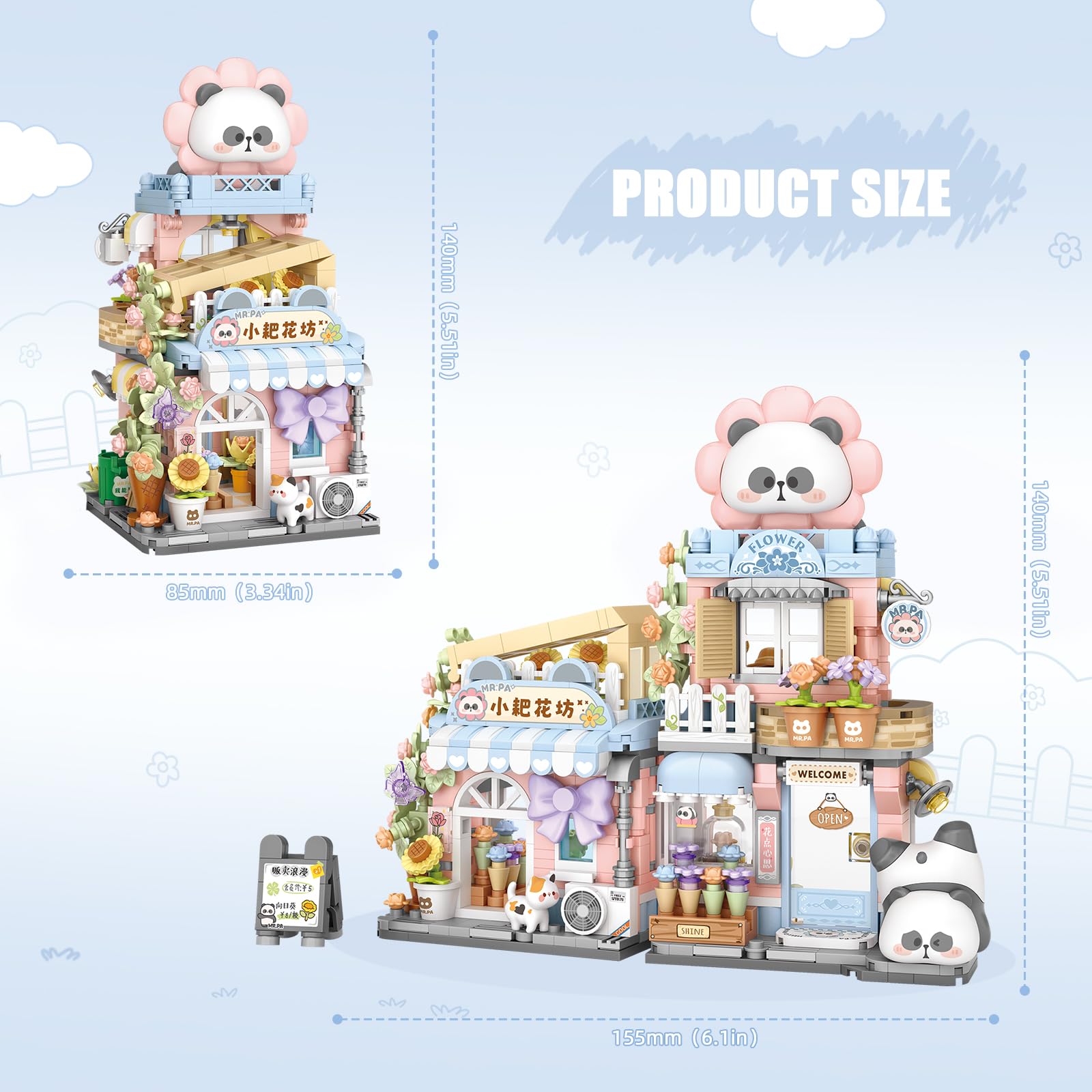 Foto 5 | Bloques De Construcción Newabwn Street View Flower House Shop 810 Piezas - Venta Internacional.