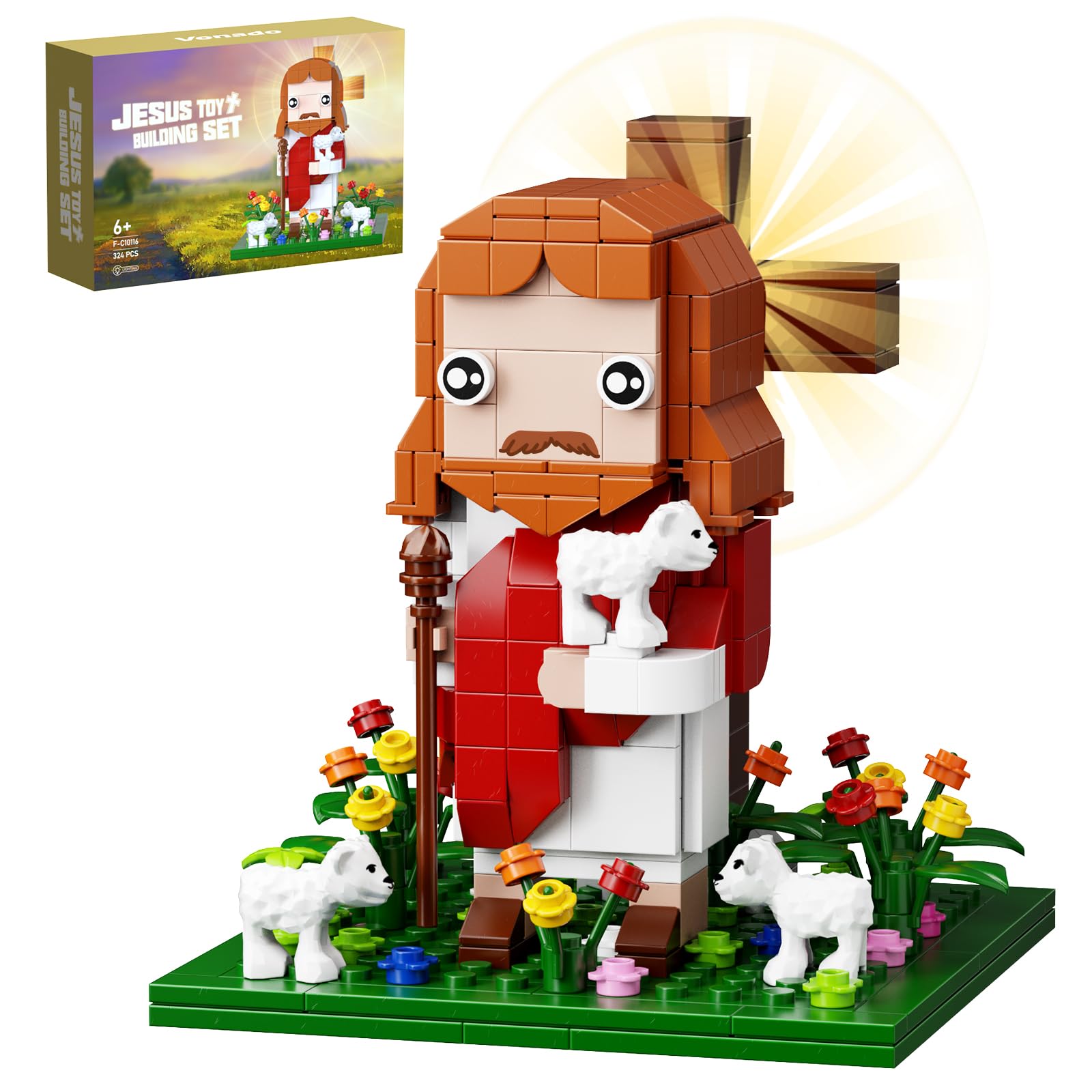 Foto 2 pulgar | Set De Bloques De Construcción Vonado Jesus The Shepherd God 324pcs - Venta Internacional.