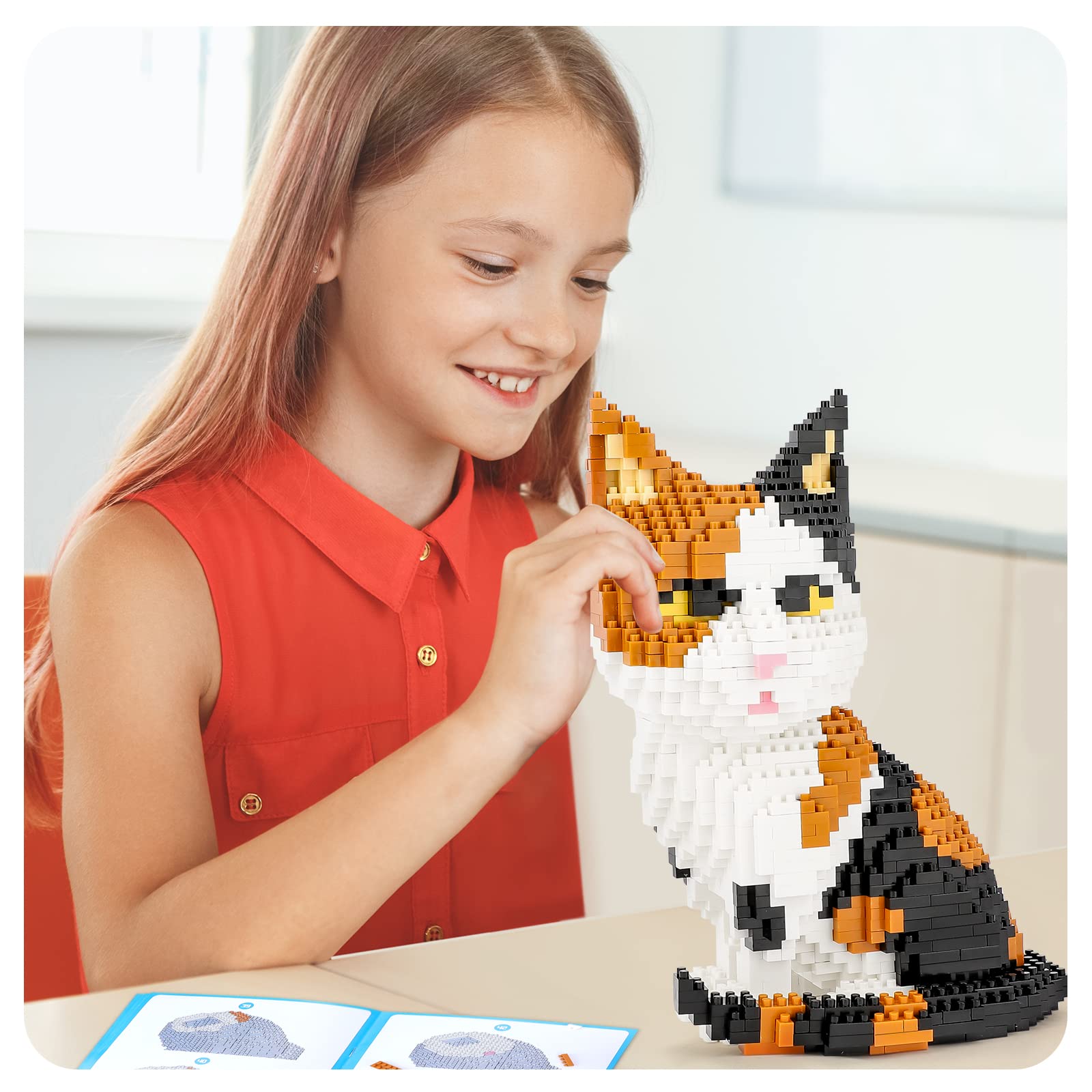 Foto 6 pulgar | Building Blocks Qlt Qiaoletong Cat Mini 1300 Unidades Para Niños Mayores De 12 Años - Venta Internacional.