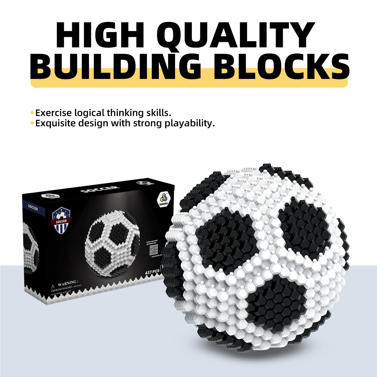 Foto 4 | Set De Bloques De Construcción Kadele Soccer 437 Piezas Para Adultos Mayores De 14 Años - Venta Internacional.