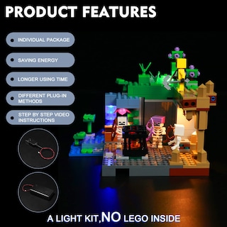 Foto 4 | Kit De Iluminación Para Lego Minecraft The Skeleton Dungeon 21189 - Venta Internacional.