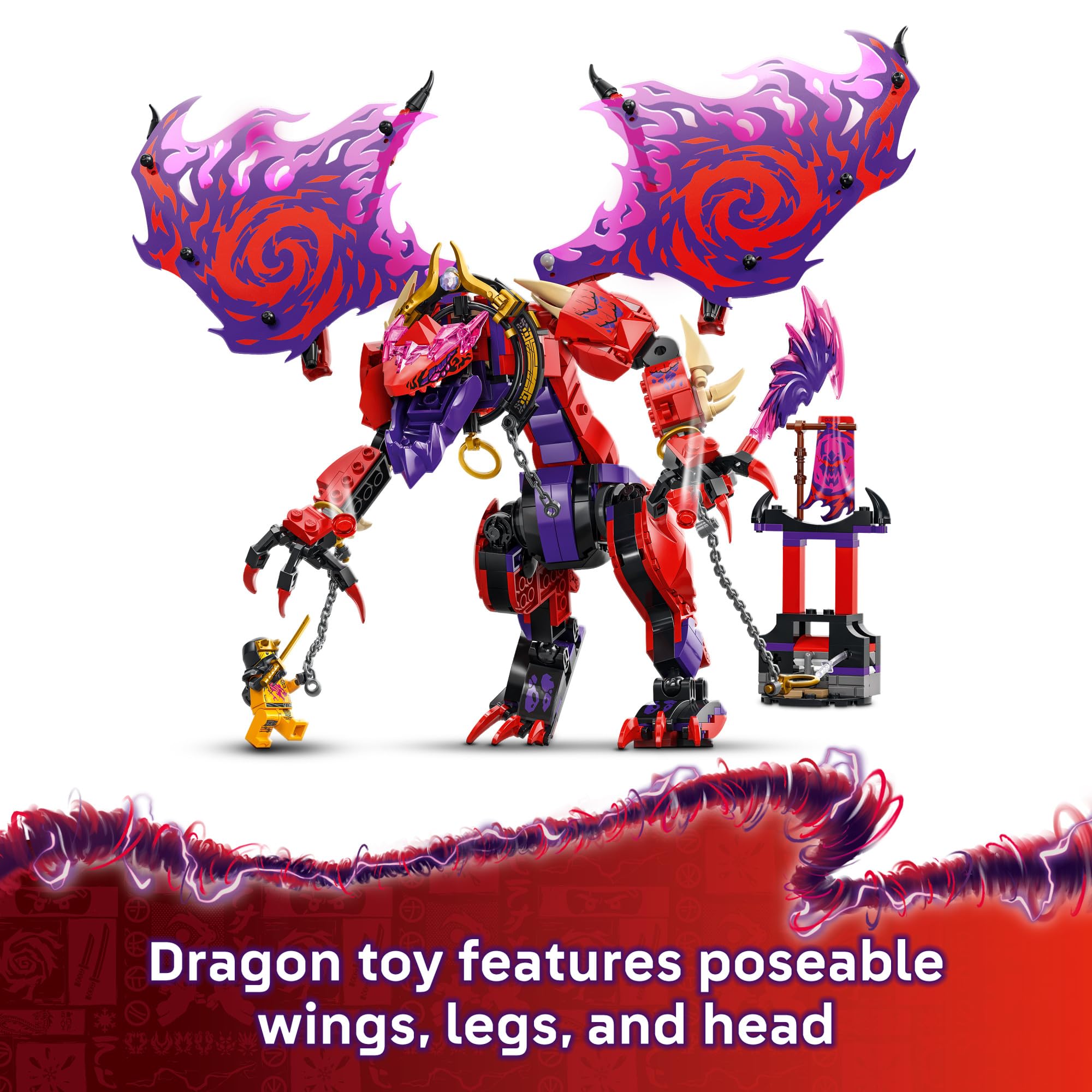 Foto 3 | Juguete De Construcción Lego Ninjago Thunderfang Dragon Of Chaos 71832 - Venta Internacional.
