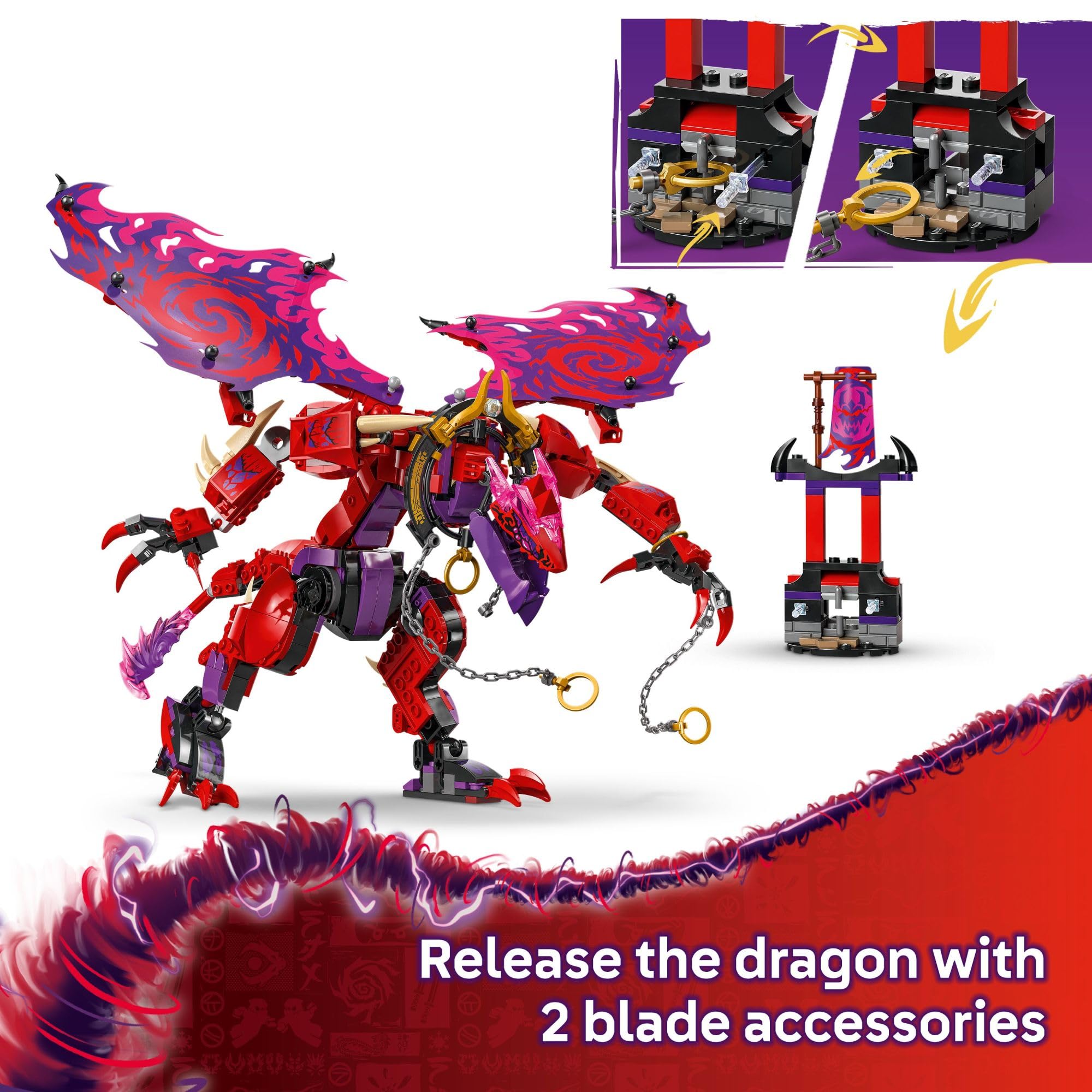 Foto 5 pulgar | Juguete De Construcción Lego Ninjago Thunderfang Dragon Of Chaos 71832 - Venta Internacional.