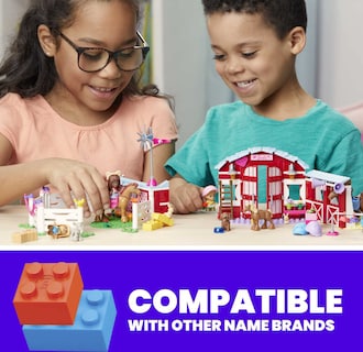 Foto 2 | Set De Construcción De Juguetes Mega Barbie Pets Horse Con 3 Micromuñecas - Venta Internacional.
