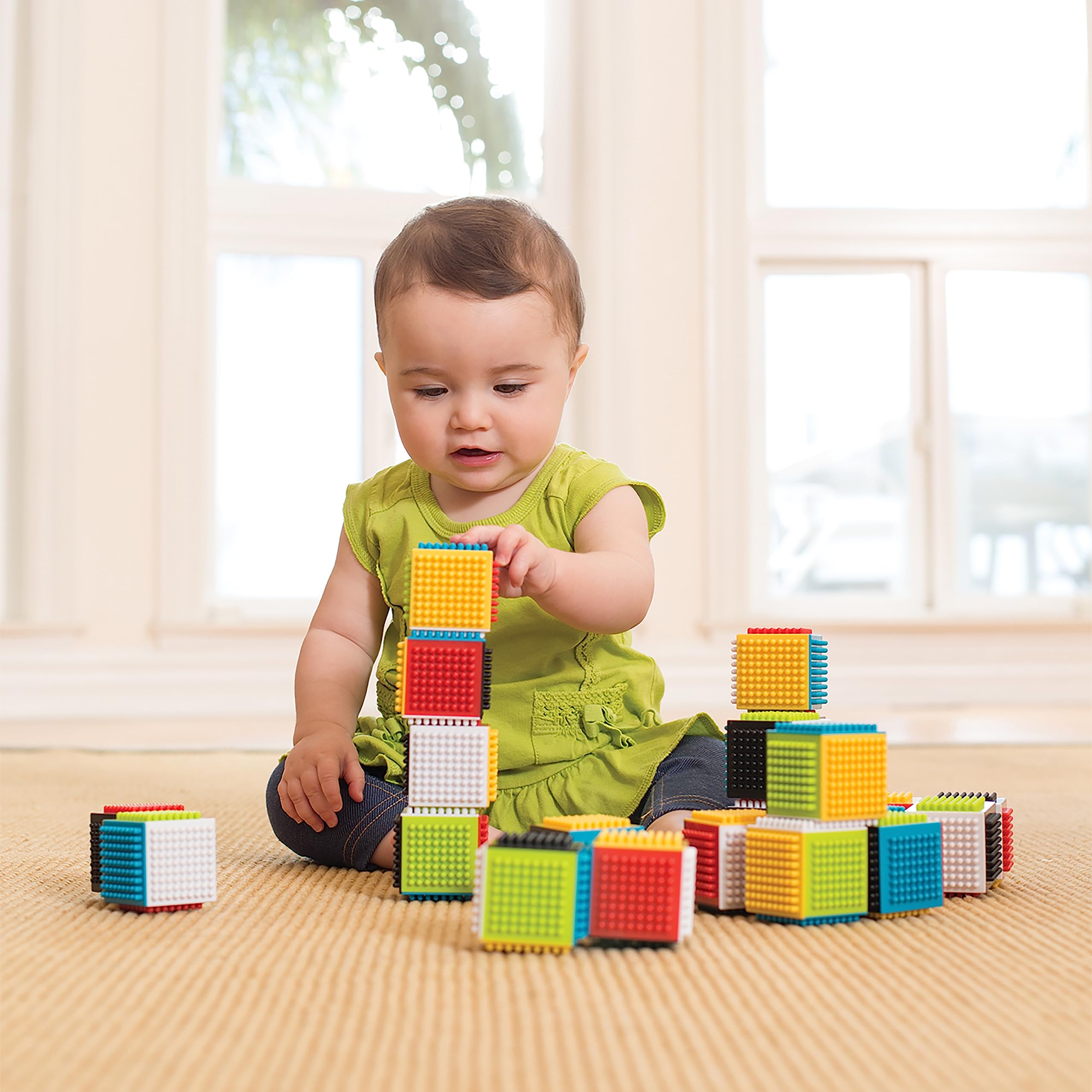 Foto 2 | Bloques Sensoriales Infantino Press & Stay Para Bebés De Más De 6 M, 24 Unidades - Venta Internacional.