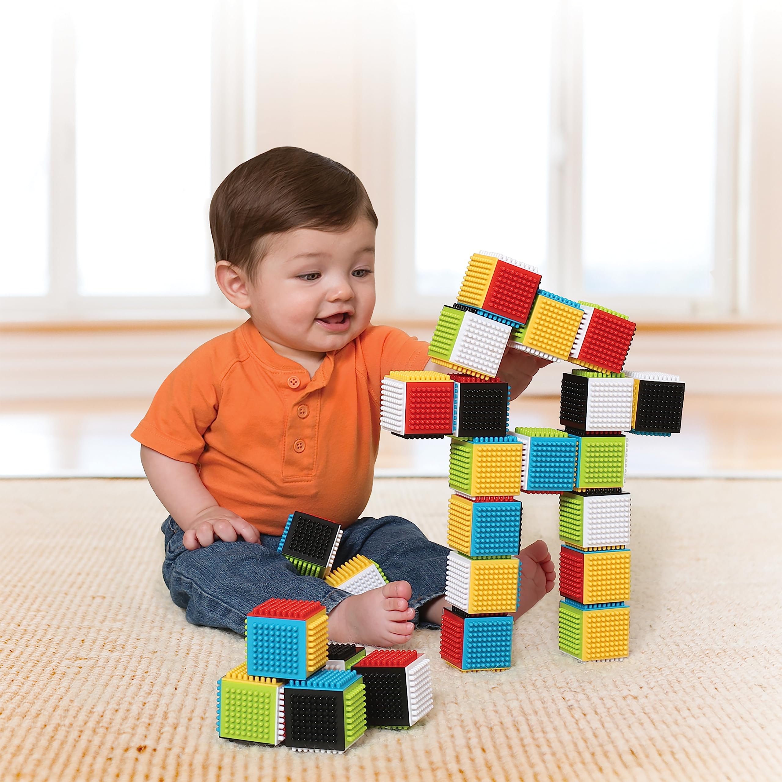 Foto 3 | Bloques Sensoriales Infantino Press & Stay Para Bebés De Más De 6 M, 24 Unidades - Venta Internacional.
