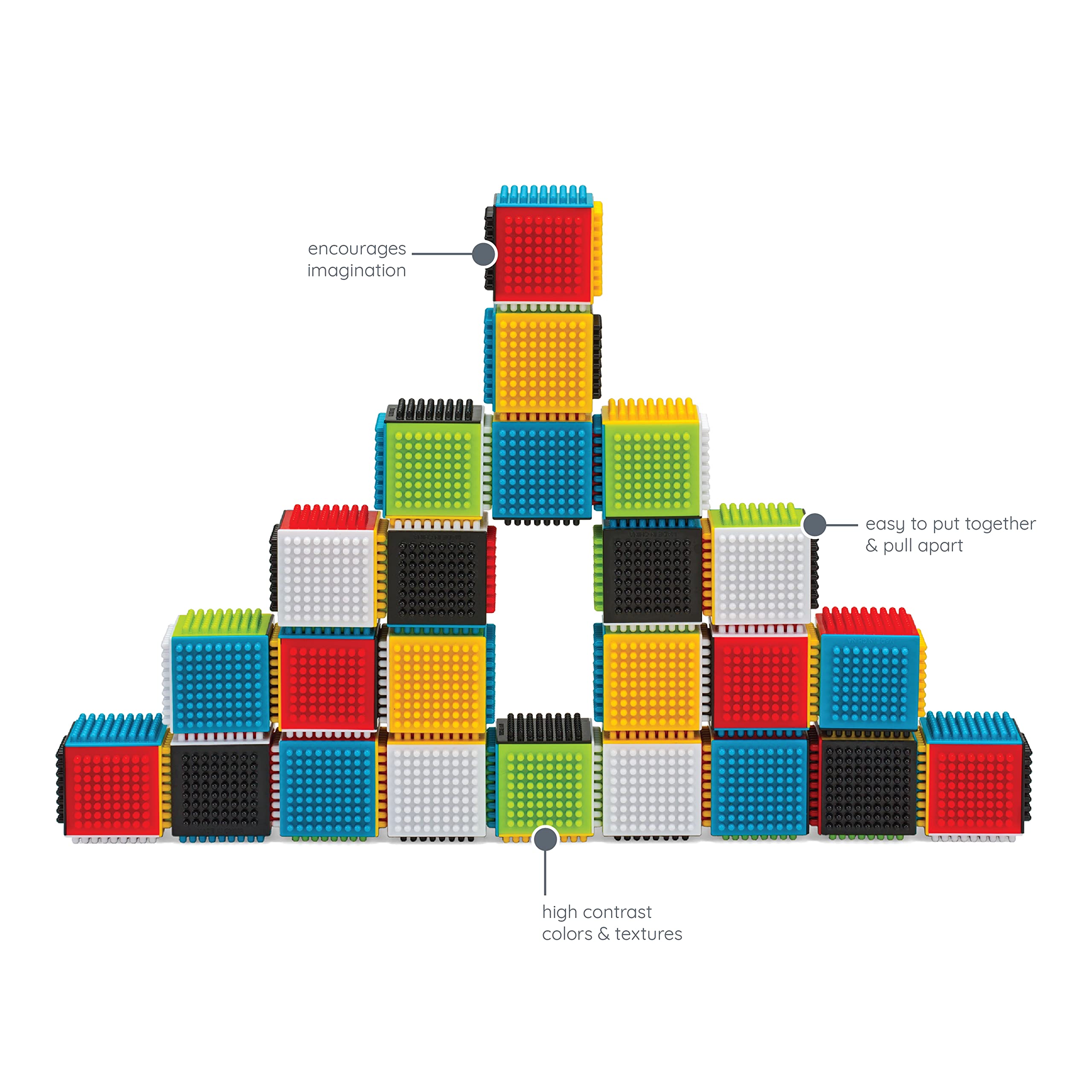 Foto 5 | Bloques Sensoriales Infantino Press & Stay Para Bebés De Más De 6 M, 24 Unidades - Venta Internacional.