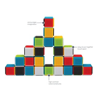 Foto 5 | Bloques Sensoriales Infantino Press & Stay Para Bebés De Más De 6 M, 24 Unidades - Venta Internacional.