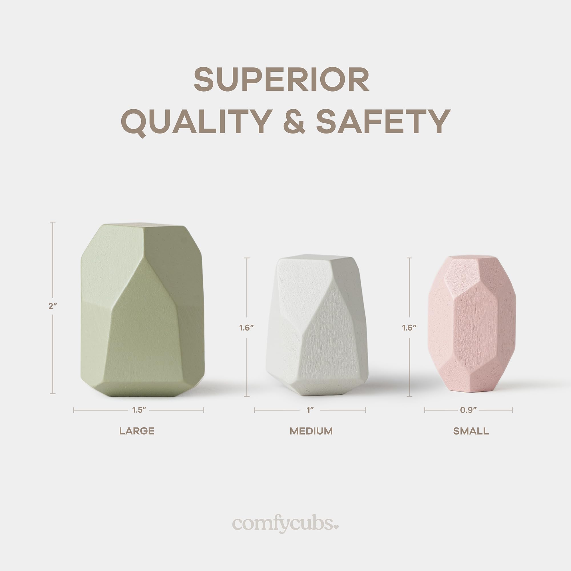Foto 7 pulgar | Juguetes Sensoriales De Madera Stacking Rocks Comfy Cubs, 36 Piezas - Venta Internacional.