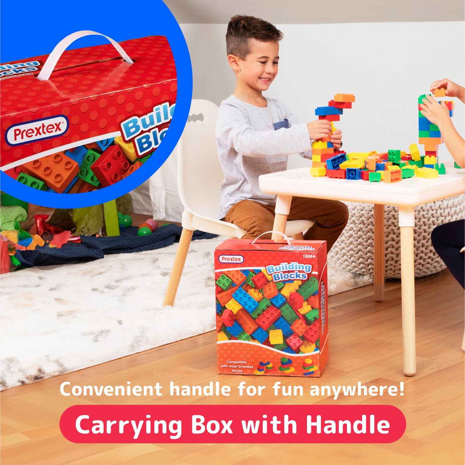 Foto 6 pulgar | Juego De Bloques De Construcción Prextex 100 Piezas Para Niños A Partir De 18 Meses - Venta Internacional.