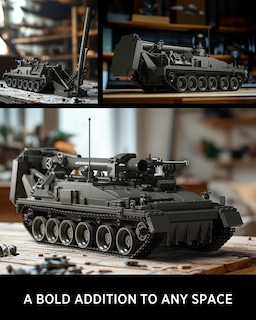 Foto 5 | Modelo De Tanque Militar Nifeliz 2s4 Modelo De Construcción Con 1438 Piezas Para Adultos - Venta Internacional.