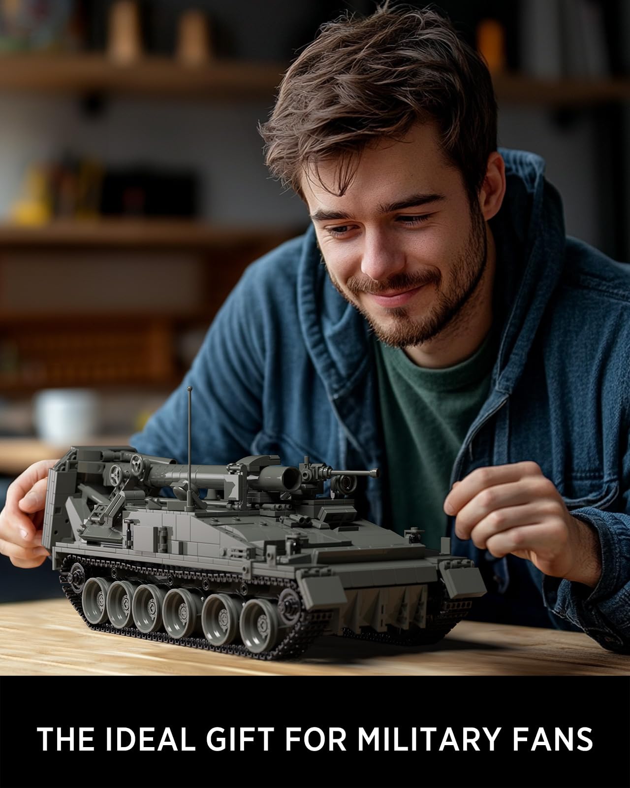Foto 6 | Modelo De Tanque Militar Nifeliz 2s4 Modelo De Construcción Con 1438 Piezas Para Adultos - Venta Internacional.