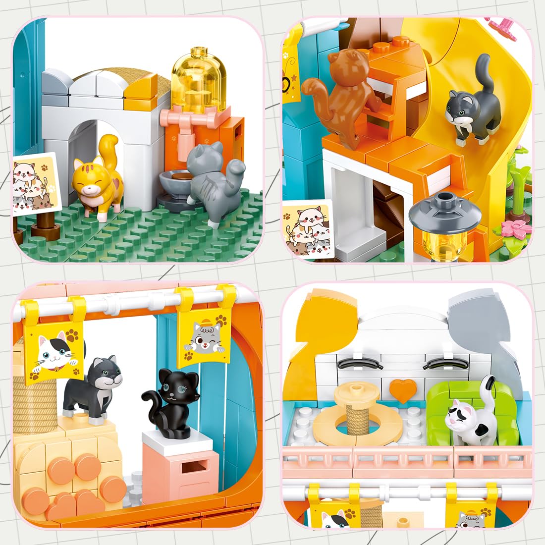 Foto 6 pulgar | Set De Construcción Cat House Con 8 Gatos Y Muñecas Compatibles Con Lego Friends - Venta Internacional.