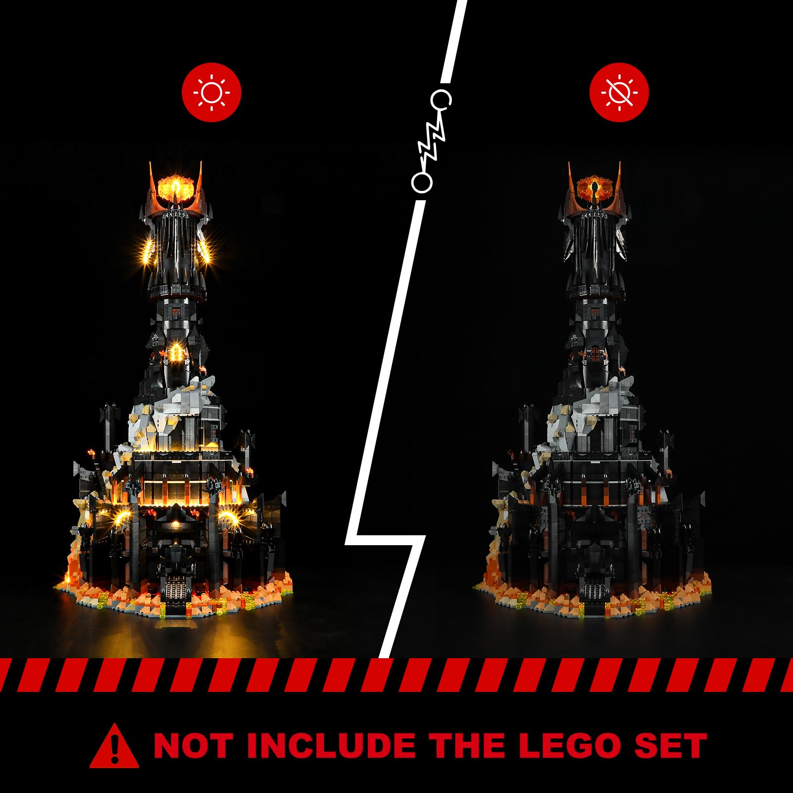 Foto 7 pulgar | Kit De Luces Para Lego Barad-dur 10333 Iconos De El Señor De Los Anillos - Venta Internacional.