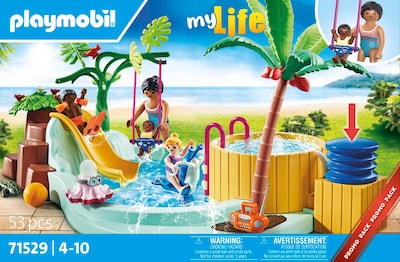 Foto 4 | Piscina Infantil Playmobil Con Balancín De Primavera Y Bañera De Hidromasaje - Venta Internacional.