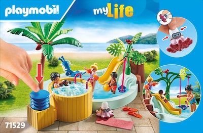 Foto 5 | Piscina Infantil Playmobil Con Balancín De Primavera Y Bañera De Hidromasaje - Venta Internacional.