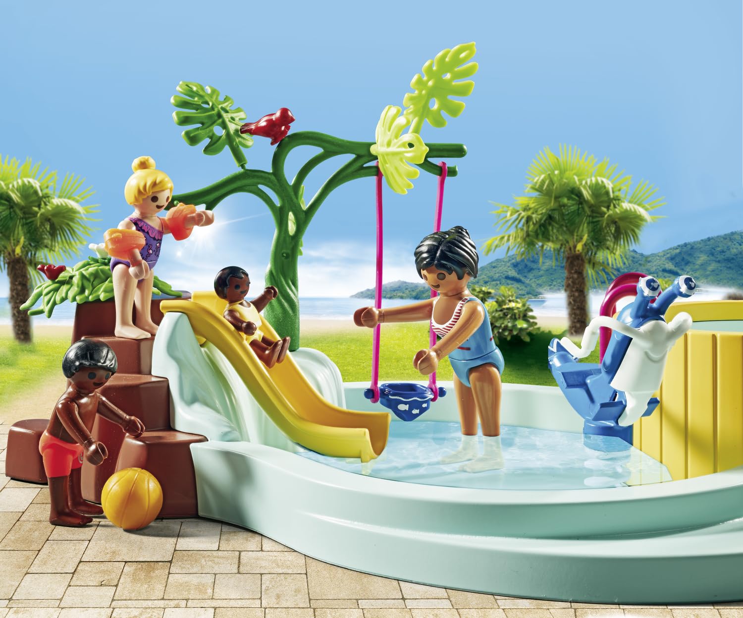 Foto 7 pulgar | Piscina Infantil Playmobil Con Balancín De Primavera Y Bañera De Hidromasaje - Venta Internacional.