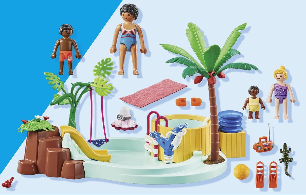 Foto 8 pulgar | Piscina Infantil Playmobil Con Balancín De Primavera Y Bañera De Hidromasaje - Venta Internacional.
