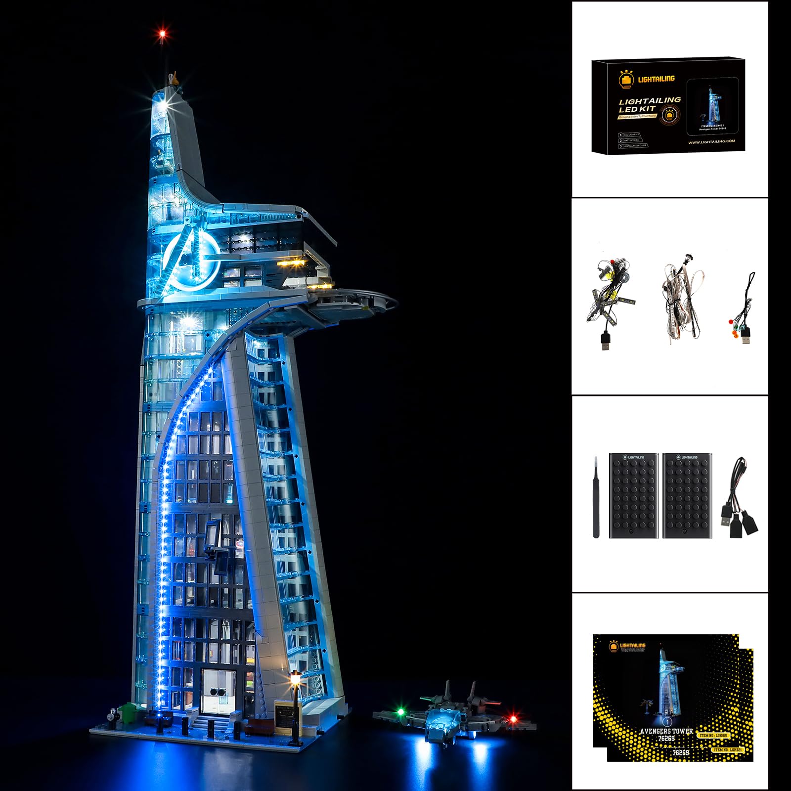 Foto 7 | Kit De Iluminación Lightailing Para Lego 76269 Avengers Tower - Venta Internacional.
