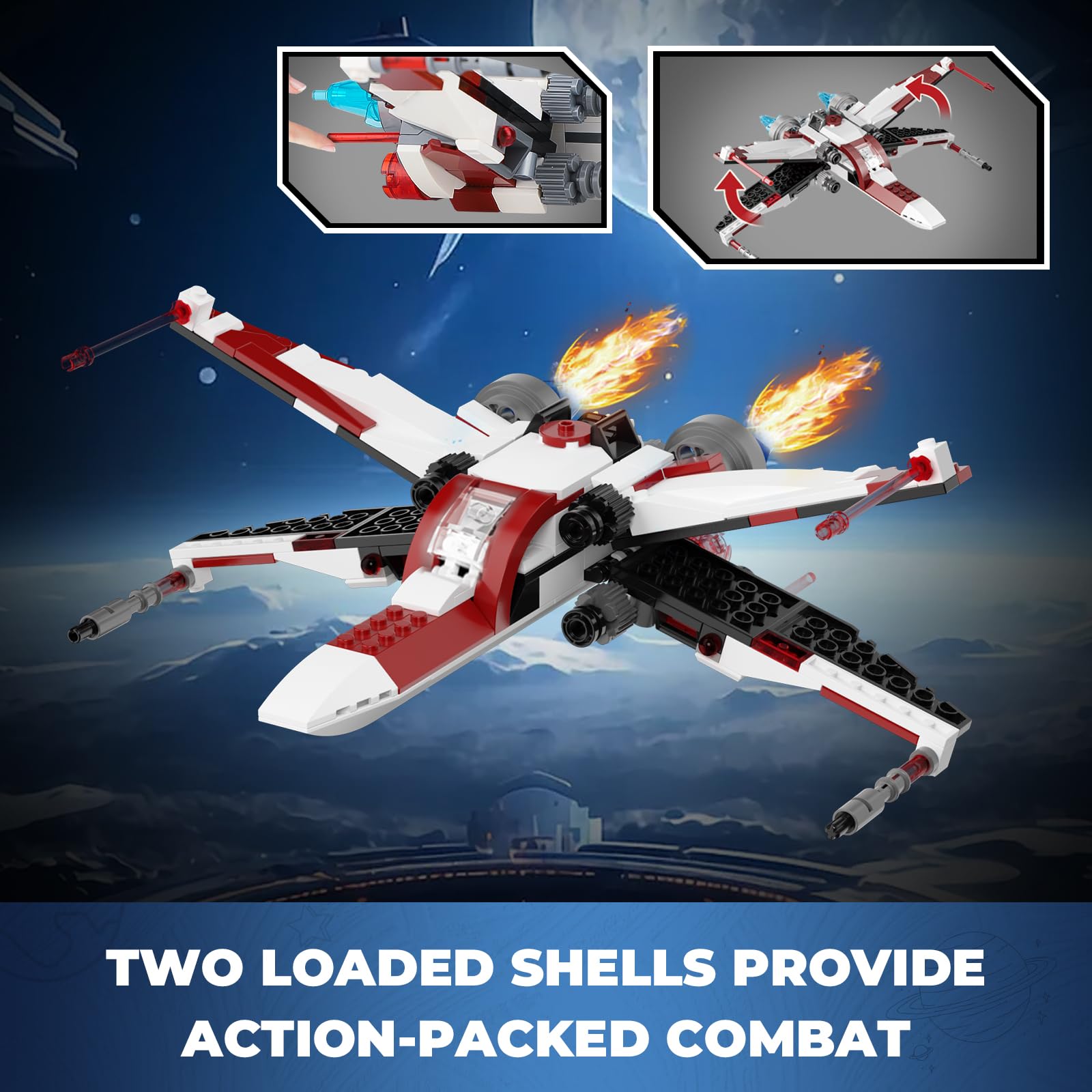 Foto 4 pulgar | Set De Construcción Qlt 3 En 1 Space Wars Space Wing Fighter De Más De 6 Años - Venta Internacional.