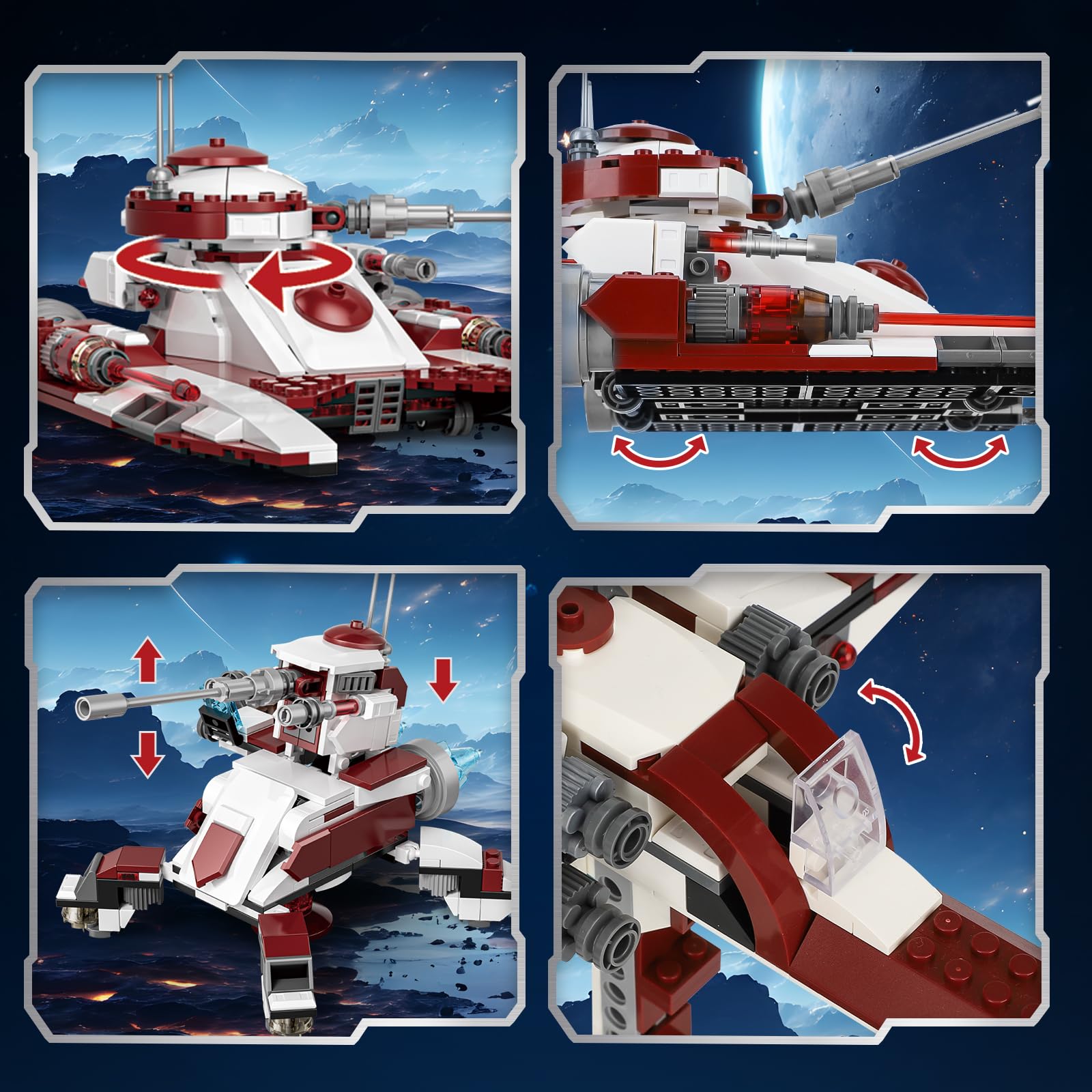 Foto 5 pulgar | Set De Construcción Qlt 3 En 1 Space Wars Space Wing Fighter De Más De 6 Años - Venta Internacional.