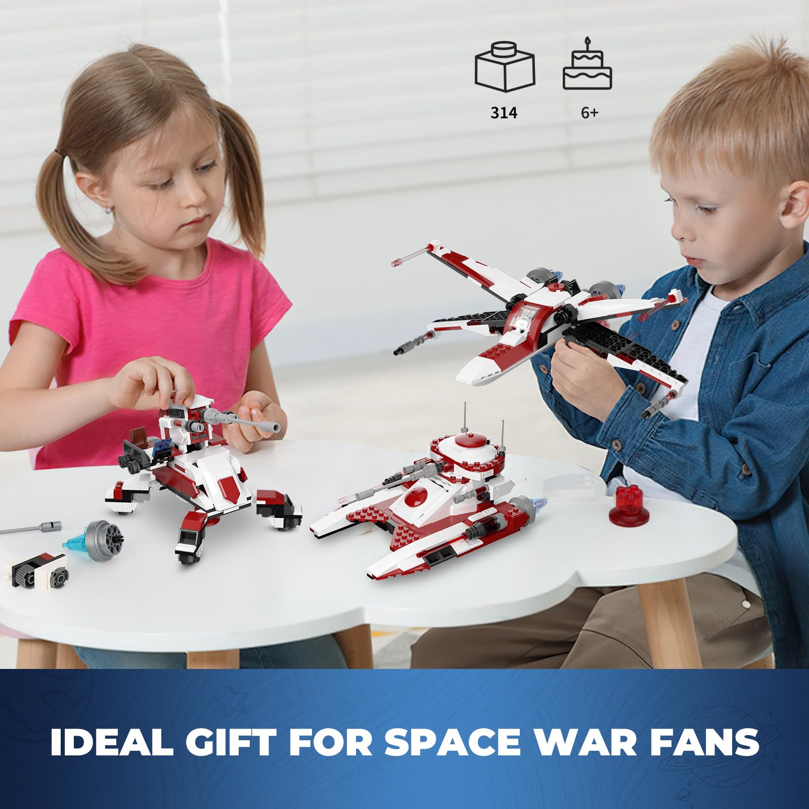 Foto 6 pulgar | Set De Construcción Qlt 3 En 1 Space Wars Space Wing Fighter De Más De 6 Años - Venta Internacional.