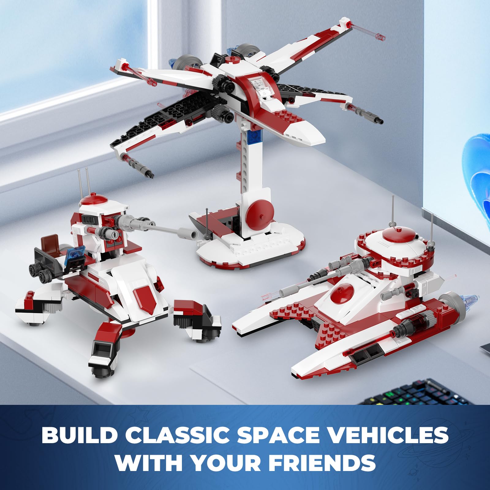 Foto 7 pulgar | Set De Construcción Qlt 3 En 1 Space Wars Space Wing Fighter De Más De 6 Años - Venta Internacional.