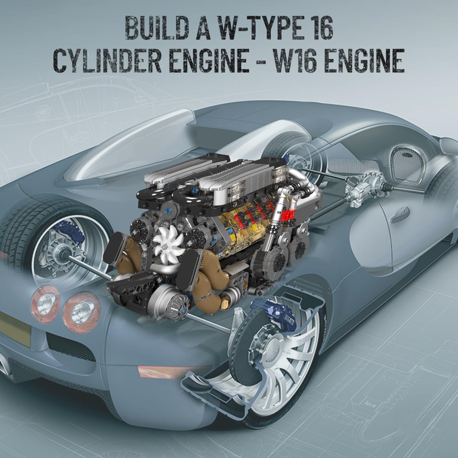 Foto 6 | Juego De Bloques De Construcción Mould King W16 Engine 952 Piezas Con Batería - Venta Internacional.