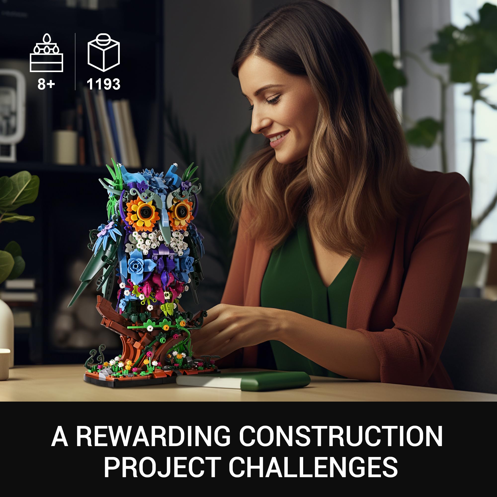 Foto 5 | Set De Construcción Sillbird Flower Owl Botanical Collection Para Adultos - Venta Internacional.