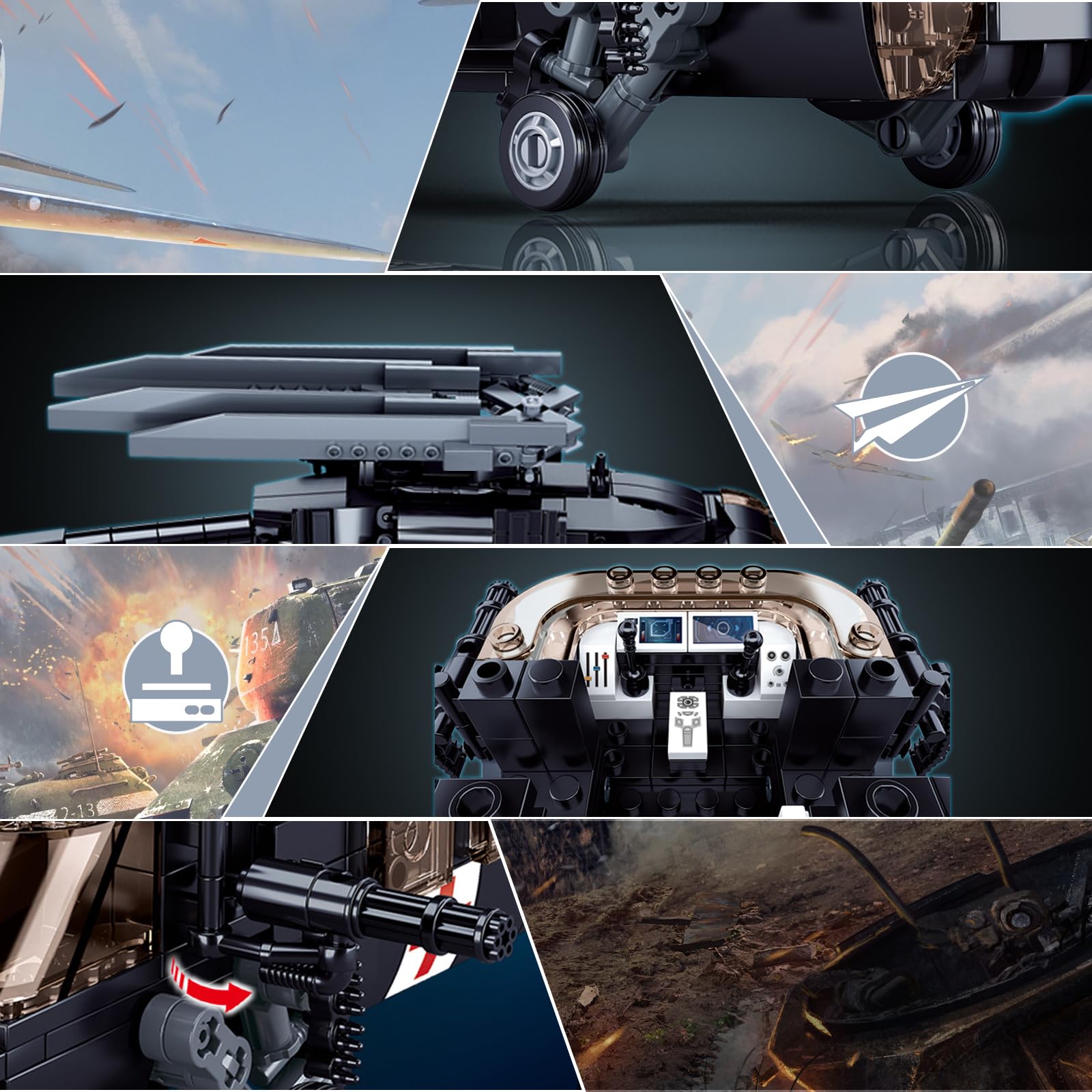 Foto 4 | Juego De Ladrillos De Construcción Uh-60 Black Hawk Helicopter 692 Piezas - Venta Internacional.