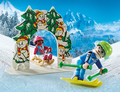 Foto 4 | Set De Juego Playmobil Ski World Con 6 Figuras, Esquís, Trineos Y Más - Venta Internacional.