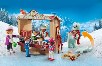 Foto 5 | Set De Juego Playmobil Ski World Con 6 Figuras, Esquís, Trineos Y Más - Venta Internacional.